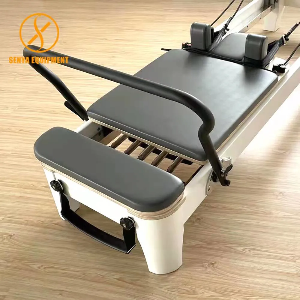 Cost-Effective Gym Equipment Balance Body Yoga Exercise White Beech Wooden Pilates Reformer Bed